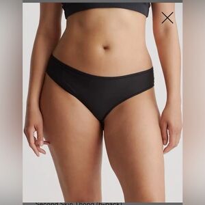 Quince Second Skin Thong (6-pack) | Black | XS